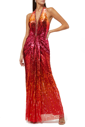 فستان سهرة ذا ورلد از نوت اينف مطرز بترتر جيني باكهام × التشكيلة الأساسية 007